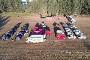 Vista aérea del campamento de otra de las jornadas de certificación de Brigadas Forestales
