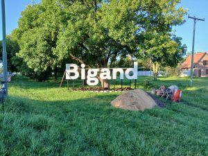 Como bonus track del fin de su gestión se colocó nueva cartelería corporea en los ingresos 