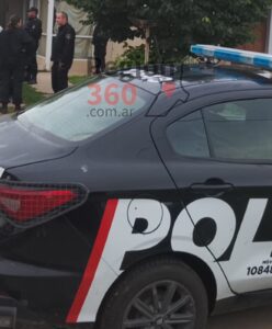 Imagen del allanamiento de ayer en Firmat